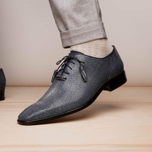 Pannuci Exotic Classic Dress Oxford Shoes Black image 7