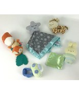 Stuffed Plush Baby Rattle Toys 5pc Lot Lovey Star Blanket Giraffe Fox Bu... - €18,72 EUR