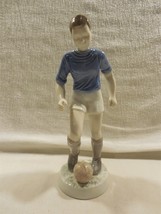 Vintage B&amp;G Bing &amp; Grondahl Denmak Porcelain Boy Playing Soccer Figurine #2375 - £31.92 GBP