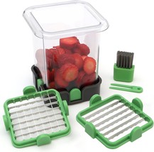 Vegetable Chopper Vegetable Slicer Fruit Chopper with Container Pro Soft... - $42.02