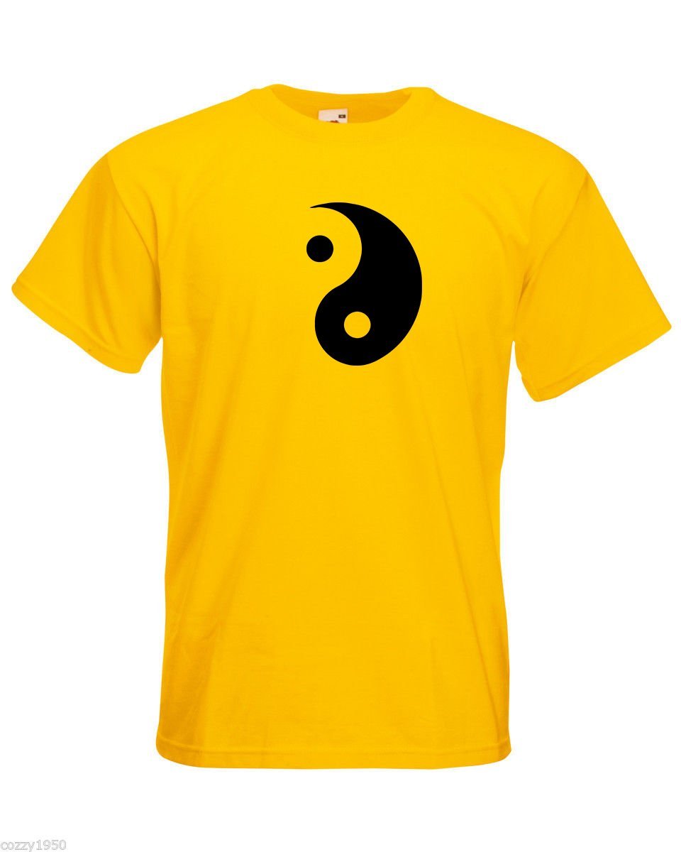Mens T-Shirt Yin and Yang Symbol, Ethical Symbol Shirt, Taoism Daoism Tshirt - £19.89 GBP