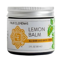 Four Elements Organic Lemon Balm Cream 2 OZ - Natural Moisturizer - £18.60 GBP