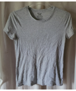 Women&#39;s Faded Glory XL T-Shirt Solid Grey Short Sleeve Casual Walking Hi... - $13.94 CAD