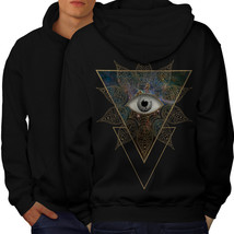 Triangle Eye Cool Fashion Sweatshirt Hoody Illuminati Men Hoodie Back - £16.54 GBP