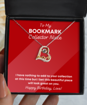 Necklace Birthday Present For Bookmark Collector Niece - Jewelry Love Pendant  - £39.92 GBP