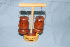 Vintage Wooden Collection of Hanging Salt and Pepper Shakers - £15.25 GBP