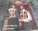 Crocheted Argyle Sweaters &amp; Vests Leaflet 284 - £2.35 GBP