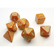 Chessex Manufacturing Glitter: Mini-Polyhedral Gold/silver 7-Die Set - £8.48 GBP