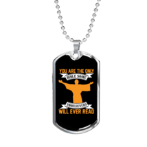 You Are The Only Bible Christian Necklace Stainless Steel or 18k Gold Dog Tag 2 - £38.52 GBP+