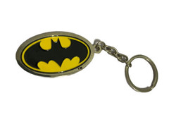 DC Comics Batman Symbol Rubber Keychain Batman Key Ring Batman Keyring - £4.69 GBP