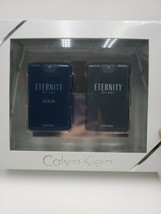 Eternity For Men + Aqua Calvin Klein Sampler .67 oz eau de toilette trav... - £39.56 GBP