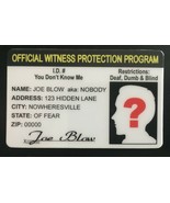 Witness Protection novelty ID Card Mafia Mob Crime Gangster Godfather Ca... - $8.91