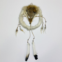 Native American Indian Dream Catcher Handmade Coyote Fur Head - £59.54 GBP