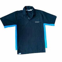 Cinch Polo Short Sleeve Collared Shirt Black and Blue size Small - £14.52 GBP