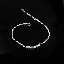 Cute Indian Style  Real Silver bracelet CZ Rakhi for men women 8&quot; - £22.78 GBP