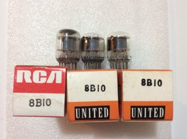 8B10 Lot of Three (3) Tubes NOS NIB - Two United / One RCA - $9.50