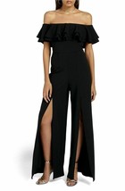 Missguided Bardot Off the Shoulder Jumpsuit Sz 10 Black - $81.77