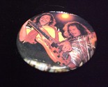 Music Pin Van Halen Eddie and Michael in concert 1980s Pin Back Button - $8.00
