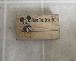 Rubber Stampede From Desk of Mickey Mouse Wood Rubber Stamp Disney A1716E - £16.89 GBP