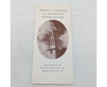 Trinity Church In Newport Rhode Island Brochure - £15.65 GBP