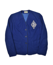 Vintage 70s Dennis Letterman Coat Womens S Blue Sorority Formal Portland - £37.12 GBP