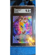 2020-21 PANINI PRIZM #29 LEBRON JAMES FIREWORKS SILVER PRIZM SGC 9.5 Lakers - $36.04