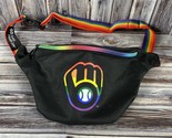 Milwaukee Brewers Rainbow Fanny Pack - Retro Ball &amp; Glove Logo - New! - $9.74