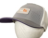FedEx Ground Cap Gray White Perforated Curve Mesh Trucker Snapback Hat O... - $15.09