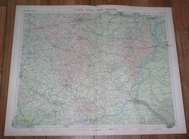 1959 Vintage Map Of Central Russia Soviet Union Ukraine Moscow Stalingrad Volga - £24.78 GBP