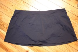 Lands&#39; End 26WP Plus Petite Black Swim Suit Bottoms Mini Skirt - £19.51 GBP
