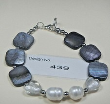 Pearl &amp; Shells Gemstone-Energy Jewelry-Bracelet-Facilitate-love 439 - £8.41 GBP
