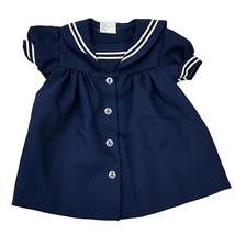 Good Lad Baby Girl&#39;s Blue Sailor Dress 12 Months Vintage - £15.01 GBP