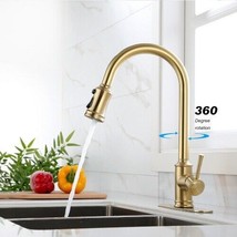 Touch Kitchen Faucet with Pull Down Sprayer - Gold - £107.92 GBP