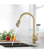 Touch Kitchen Faucet with Pull Down Sprayer - Gold - £107.55 GBP