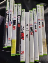 Lot Of 10 Xbox 360 Ea Sports 8 Nhl Games + 2 Madden / All Complete - £22.31 GBP