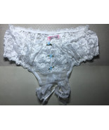 JEAN ANDRE VIntage New Chiffon Lace Open Crotch Panties Fits 28&quot; 30&quot; 32&quot; - $36.94 CAD