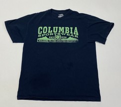 Columbia Sportswear Men&#39;s Navy Blue/Green Short Sleeve Shirt Size Large - $7.13