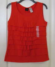 Rafaella Sleeveless Tiered Ruffle T-shirt Select Color Women&#39;s Sz S NWT ... - $234.01 MXN