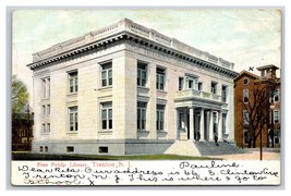 Free Public Library Building Trenton New Jersey NJ 1906 UDB Postcard V11 - £2.06 GBP