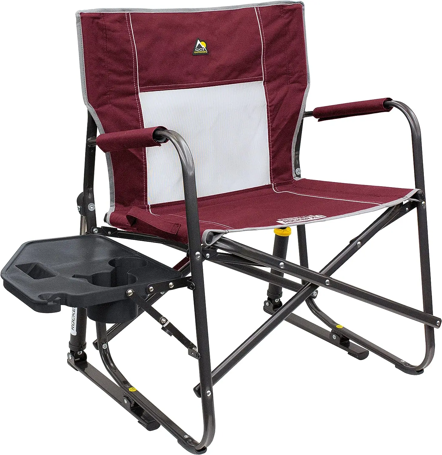 Rocker XL Portable Folding Rocking Chair, Outdoor Camping Chair with Side Table - £110.55 GBP