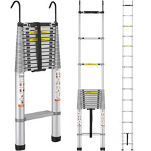 VEVOR Telescoping Ladder Aluminum Extension Step 18.5 ft Multi-purpose P... - £184.64 GBP