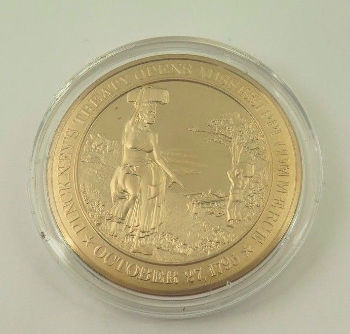 Primary image for October 27, 1795 Pinckney's Treaty Opens Mississippi Commerce Franklin Mint Coin