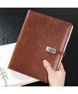 144 Pages PU Leather Refillable Journal A5 Notebook Lined Paper Writing ... - £23.52 GBP