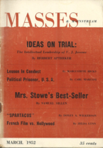 Masses &amp; Mainstream - March 1952 - American Communist Party Magazine - Red Scare - £22.36 GBP