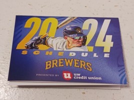 Milwaukee Brewers 2024 Miller Light Beer Pocket Schedule - $0.98