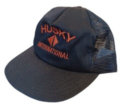 Vintage Husky Internazionale Snapback Rete Nero Trucker Cappello RAM Hea... - £20.00 GBP