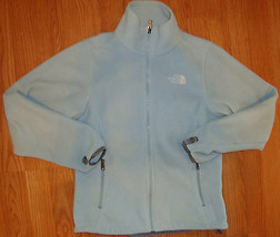 The North Face Polartec Jacket Small Light Blue Full Zip Fleece Lightweight - £31.30 GBP