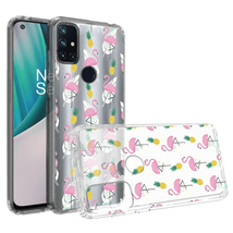 Design Transparent Bumper Hybrid Case For One Plus Nord N10 5G Flamingo Pineapple - £6.82 GBP