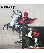 Banksy Masked Knight Statue Nordic Street Art Characters Sculpture - $646.25 MXN