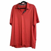 Adidas Men’s Golf Polo Shirt Size 2X Orange Black Logo Short Sleeve - $27.84